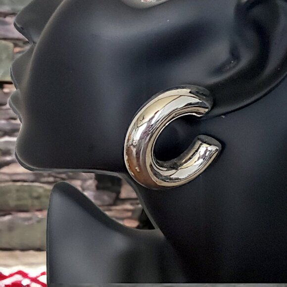 BCBG Tube Hoop Earrings - Picture 3 of 3